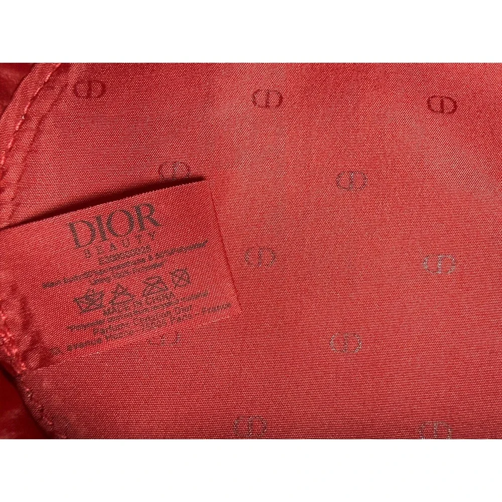 Dior Patent Red Pouch Zip Cosmetic Handle Travel Bag‎ Makeup Perfume Jewelry